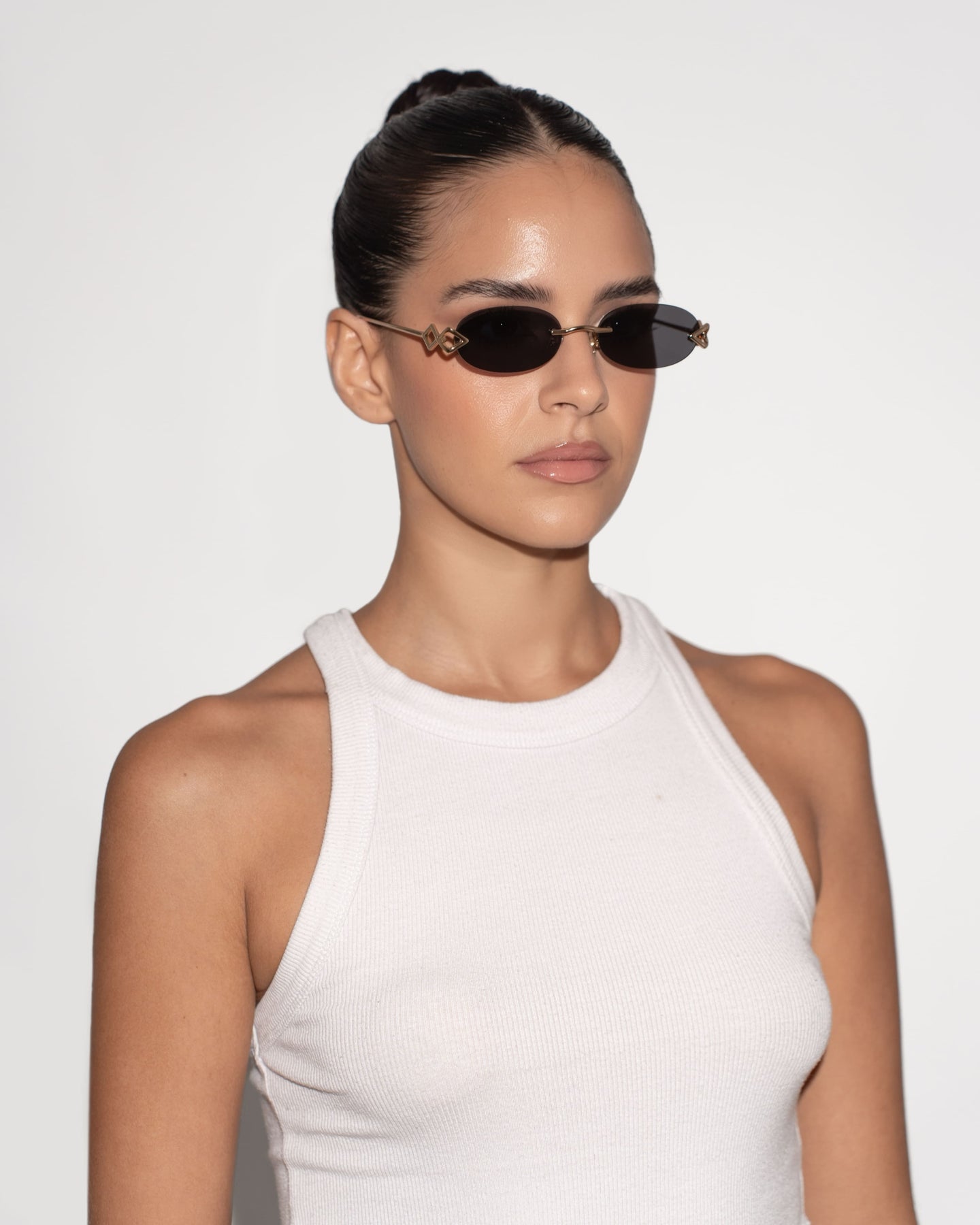 Shop Cleo Sunglasses in Black on Gold Colour – Available Online in USA, UK, Canada & United Arab Emirates